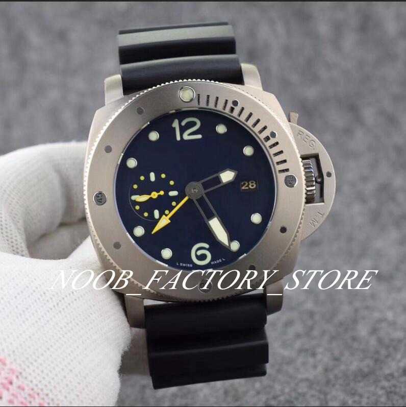 

Luxury Classic Series PAM00719 Automatic Movement 47mm Men Watch Rotating Bezel Titanium Case Black Rubber Strap Diving Mens Watches