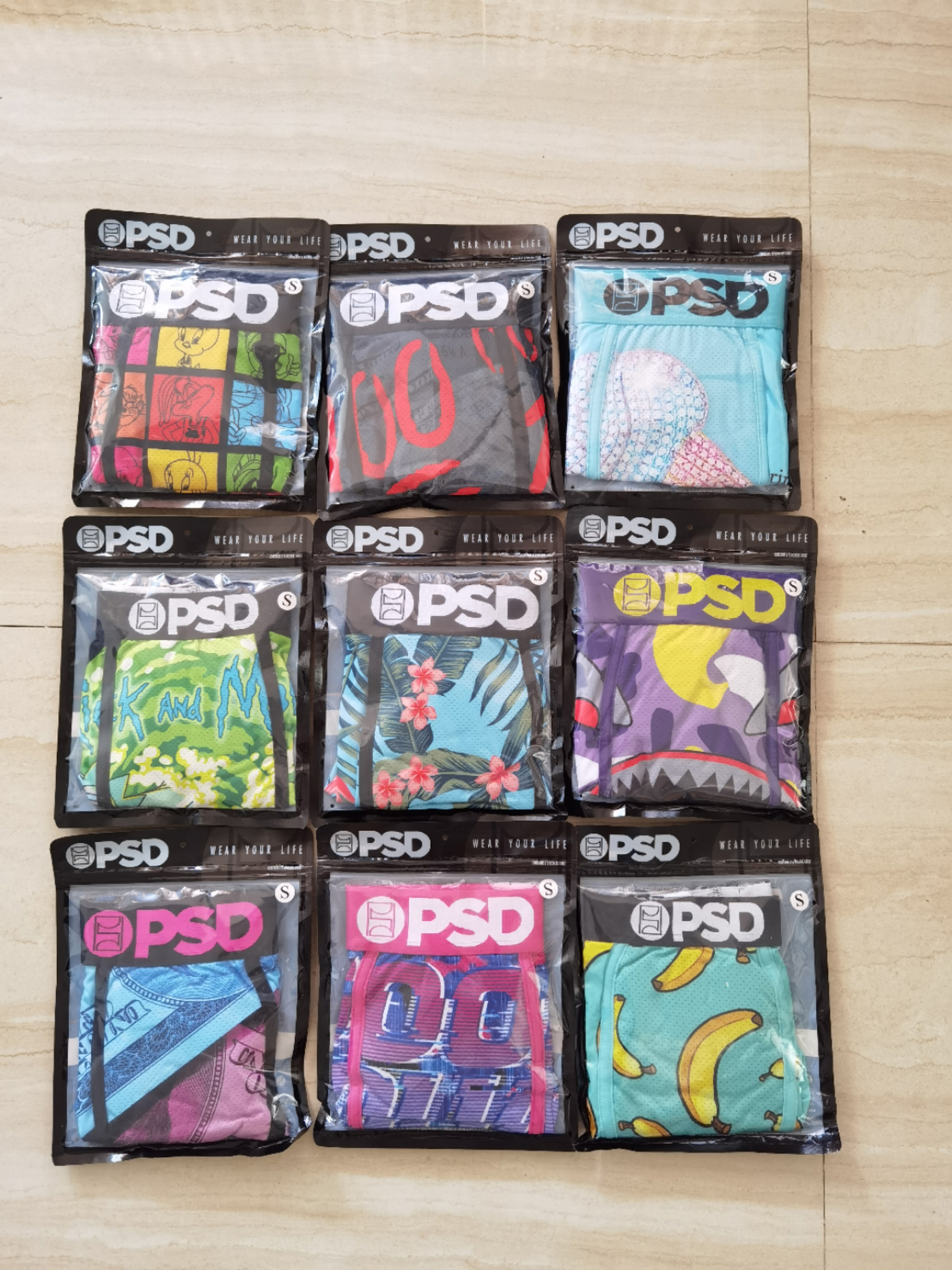 

Designer PSD Men Underwear Quick Dry Boxers Breif Pattern Sports Hip Hop Rock Underpants Skateboard Street Fashion Size XS-2XL