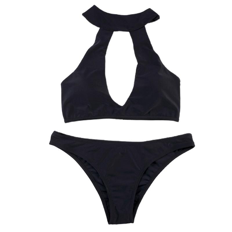 

One-Piece Suits A5KC Plus Size Womens Bathing Suit Sexy Swimsuit, Bikini Set Swimwear ,Pure Color & Padded Cup High Cut