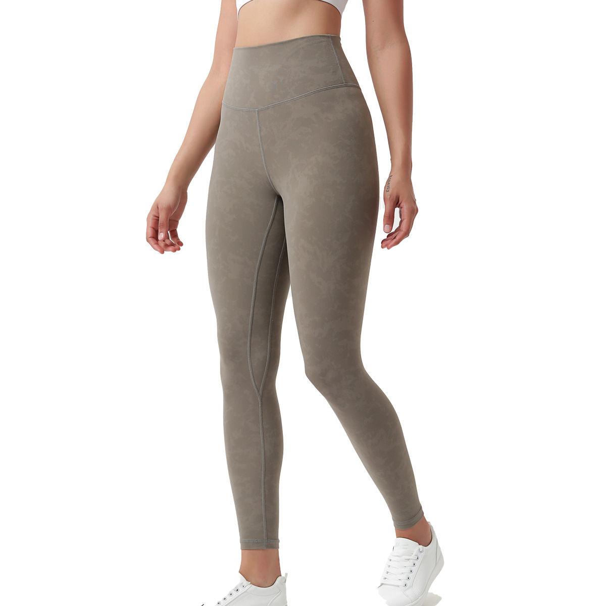 

AL Women's sports yoga leggings trousers high waist buttocks quick-drying stretch fitness yoga pants outer wear leggings, Lotus ash