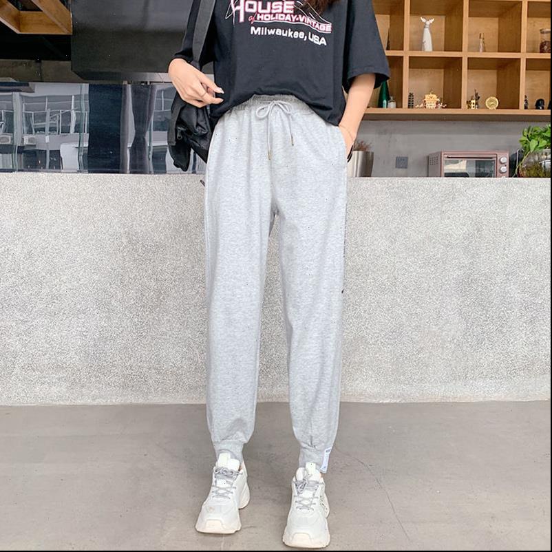 

high waist women capris harem pants all match loose casual sweatpants summer korean style streetwear trousers woman, Black;white