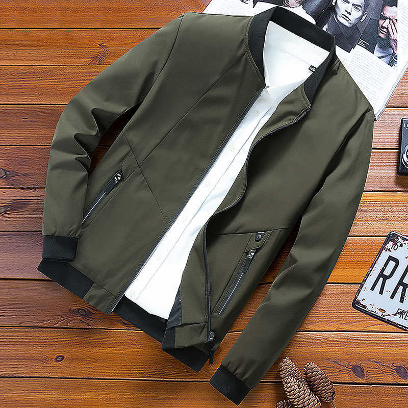 

Men Jacket Winter 6XL 2021 Bomber Zipper Jacket Male Casual Streetwear Fashion Slim Fit Pilot Coat Men Clothing Plus Size 8XL X0621, Green