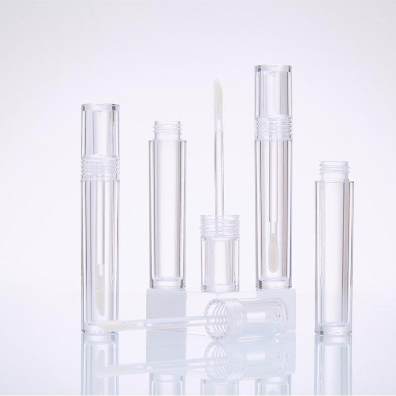 

Storage Bottles & Jars Empty 5ML Lipgloss Tubes Round Transparent Lip Gloss With Clear Wand Packaging 30pcs 50pcs