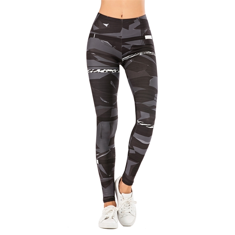 

Fashion Woman Pants Sexy Women Legging Geometric stitching leopard Printing Fitness leggins Slim legins stretchy Leggings 211108, R0031ur17