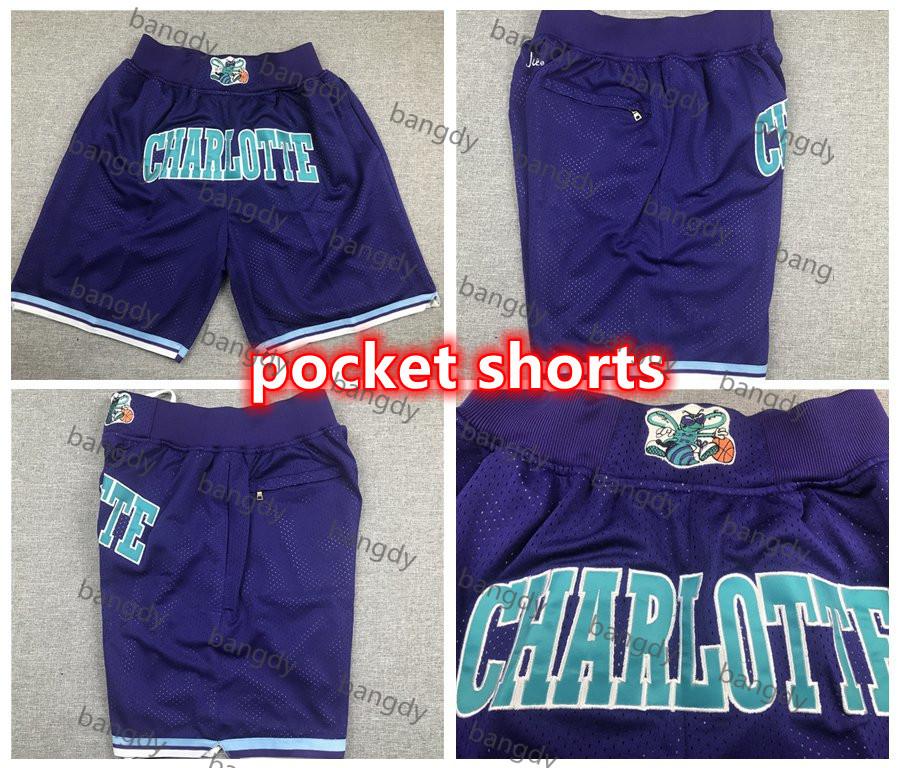 

Just Don Mens Lamelo Ball Alonzo Mourning Zipper Pocket Pants Strap Hip-hop Teams Name Year Id Tags Stitched Embroidery Basketball Shorts, Black