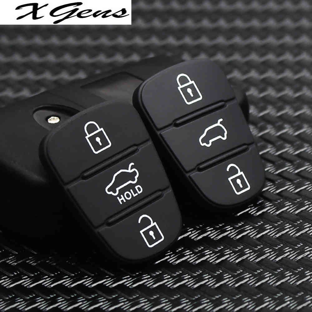 

3 Button Remote Key Fob Case Rubber Pad For Hyundai I10 I20 I30 IX35 for Kia K2 K5 Rio Sportage Flip Key, Other