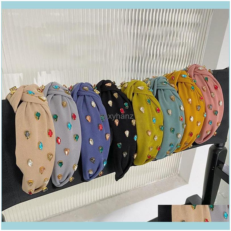 

Headbands Jewelry Baroque Colorf Rhinestone Hairband Headband For Women Girls Hair Aessories Drop Delivery 2021 Mwtdw