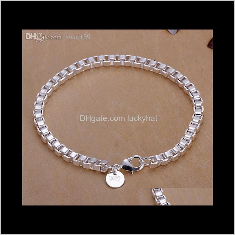 

Link Wholesalefashion Braclets For Men Women Charm Box Chain Bracelets Classic Sier Jewelry Joyas Pulseras De Plata 925 H172 08Vuz Ip0Vw