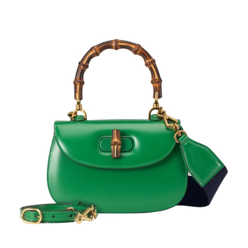 

Shoulder Bags Women's Genuine Leather Bamboo Hardware Webbing Detachable Strap Female Crossbody Flap Clutch Handbag Purses