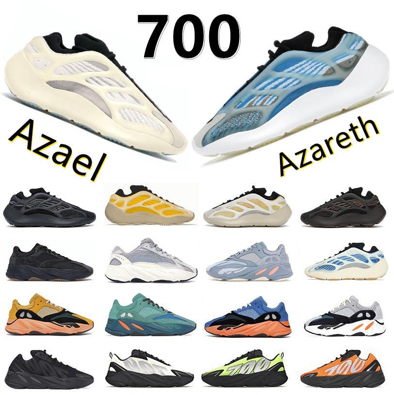 

Azael Alvah 700 V3 v2 v1 mens running shoes MNVN Blue Tint Azareth Vanta Faded Azure Triple Black Geode Static Clay Brown Runner men women sports sneakers shoe 36-47, Color#28