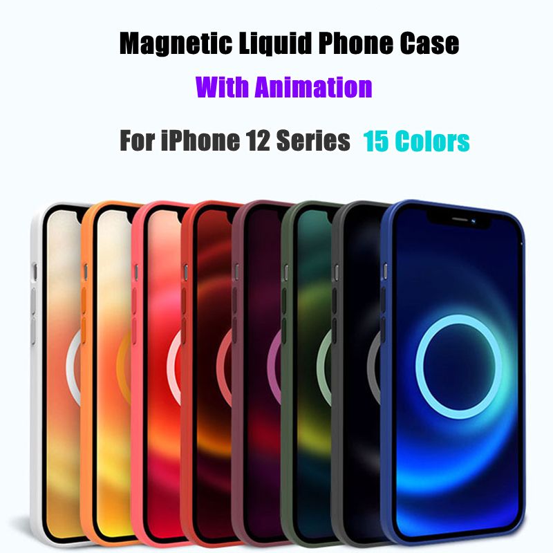 

For apple iPhone 12 13 Pro Max MagSafe Magnetic Wireless Charging Cases Original iPhone 12Pro Liquid Silicone Shock absorption anti falling smooth feel Cover, Plum color