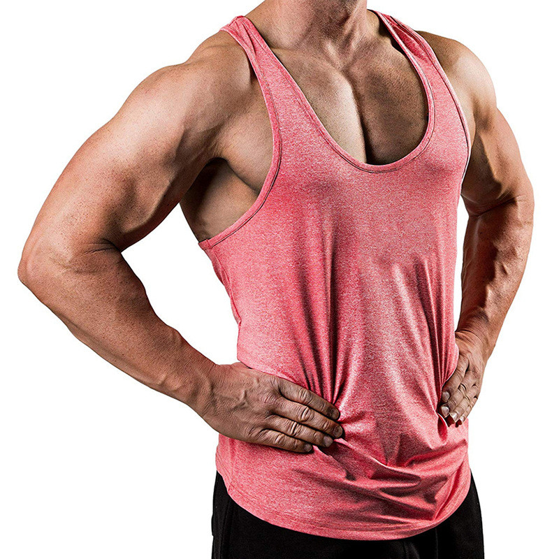 

Men T shirts tank top cotton bodybuilding male fitness shirt sleeveless vest sportswear tops tees, Gray