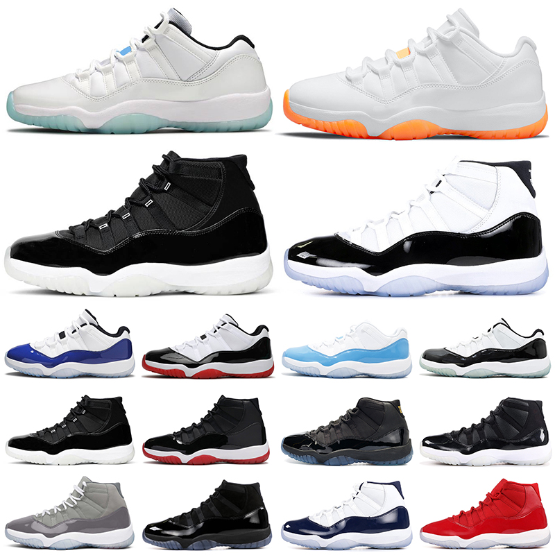 

11s men basketball shoes Jumpman 11 25th Anniversary Citrus Legend Blue Bred Concord Cool Grey high low top women mens trainers sports sneakers