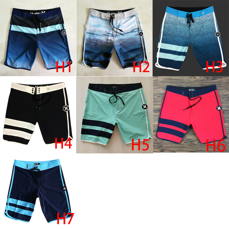 

Hurley Summer Men Shorts Joggers Male Trousers Solid Black Blue Pants Cotton Swimwear, White;black