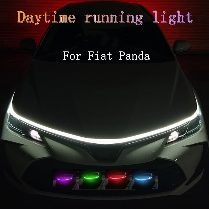 

Emergency Lights 12V Car Hood LED Daytime Running Light Strip Waterproof DRL Flexible Decoration Lamp Atmosphere Universal For Panda