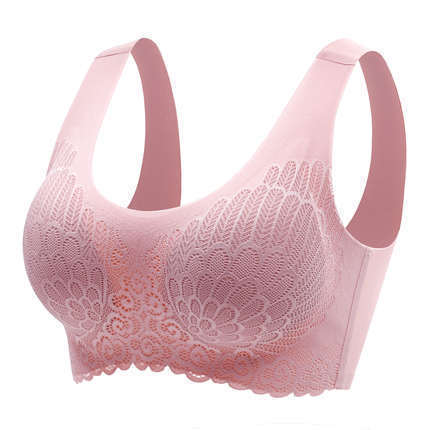 Women Lace Seamless Ice Silk Bra Latex Padded Removable Casual Bra Push Up Tank Top Fashion Lingerie Bralette Lady Back Beautify-image-744829356