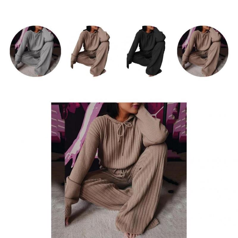 

Gym Clothing Floor-Length Stylish Fashion Casual Hooded Tracksuit Skin-touch Women Outfit Long Sleeve For Office, Pink
