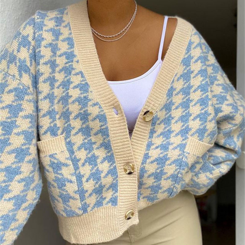 

Women' Sweaters Autumn and winter women goatlenecks v chess stamina female cardigan casual sleeve long, simple pocket sweater short mesh NEH1, 1# shoe box