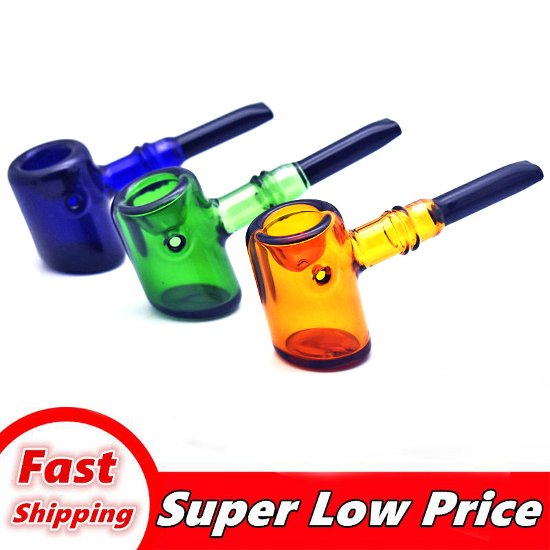 

Thick Glass Sherlock pipe Mini hammer Heavy Wall Glass design hand tobacco oil burner smoking pipe for dry herb