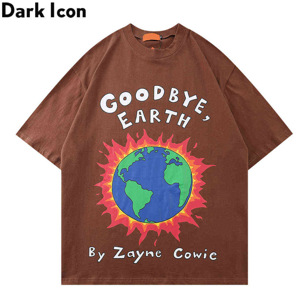 

Printed Men's Tshirt Summer O-neck Hipster T-shirts Cotton Tee 3 Colors 210603, Black