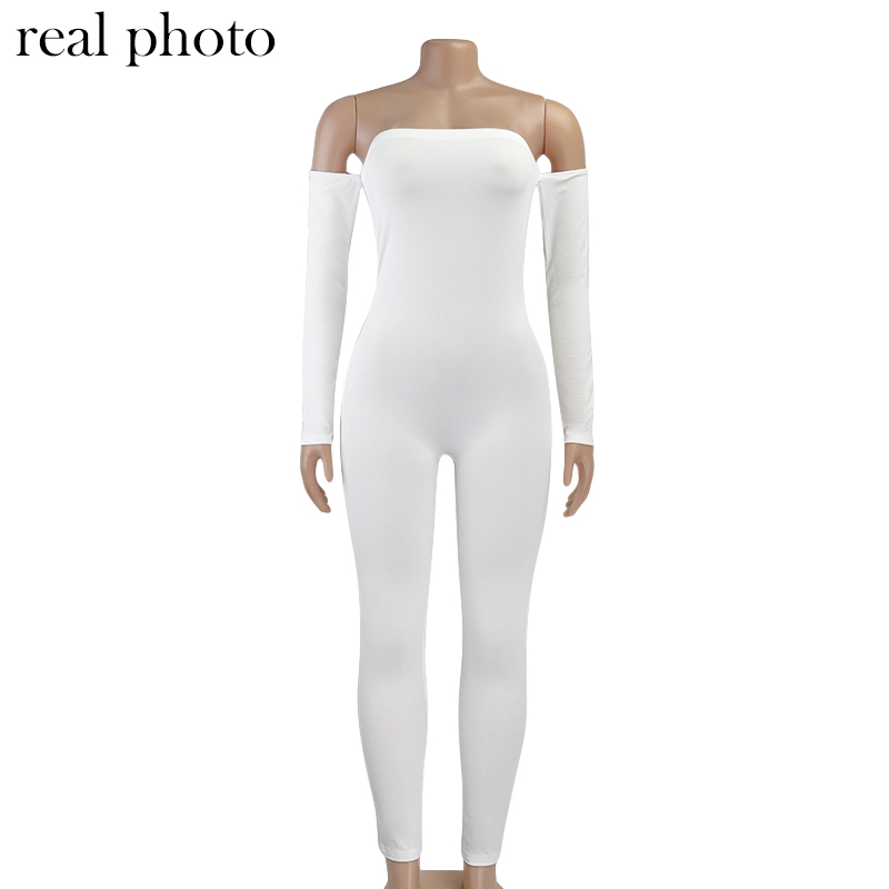 

2011simenual off shoulder bodycon rompers womens jumpsuit long sleeve sporty workout acitve wear fashion one piece jumpsuits autumn, Black;white