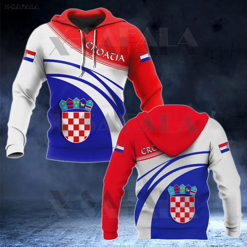 

Men's Hoodies & Sweatshirts CROATIA COAT OF ARMS Flag 3D Printed Zipper Hoodie Man Pullover Sweatshirt Hooded Jacket Jersey Tracksuits Shirt, Black