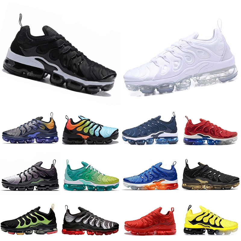 

Preferential sale TN Plus Men Women Running Shoes Triple Black White DMP Sunset Hyper Red Blue Volt fashion Mens Trainers Sports Sneakers Size 40-45