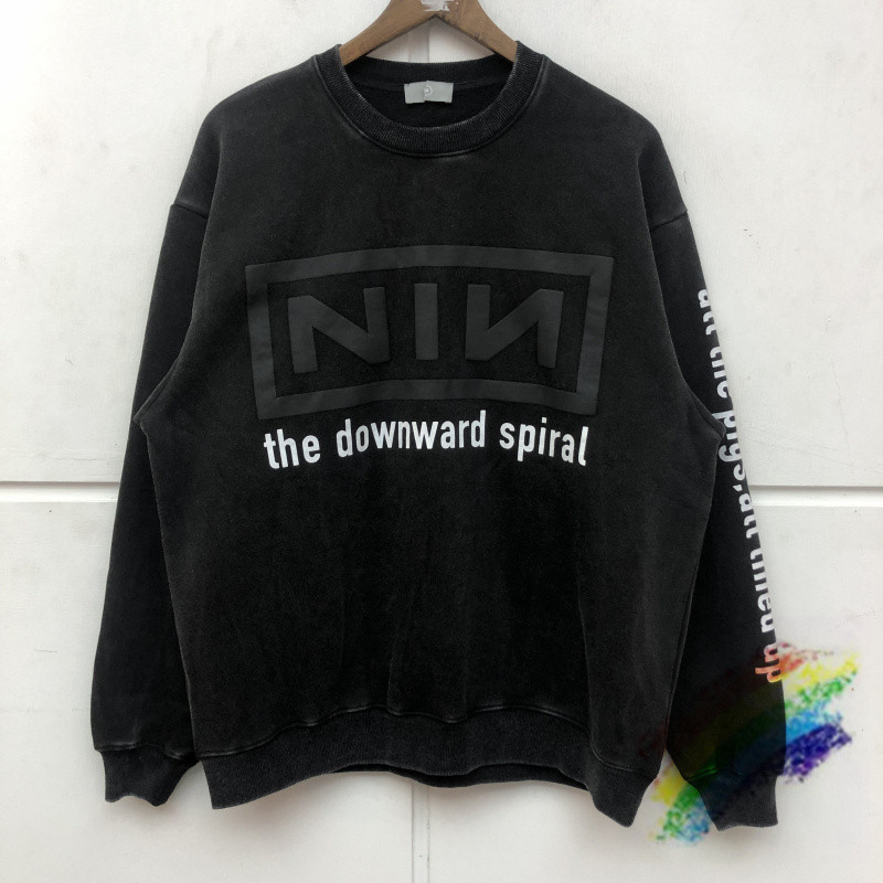 

Oversized Foaming Embroidery Sweatshirts Men Women High Quality Crewneck