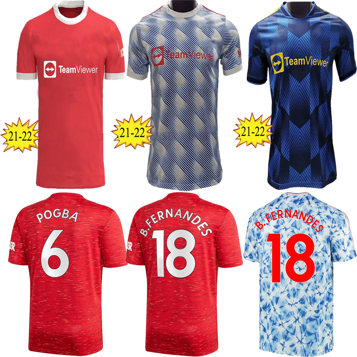 

2021 2022 Manchester B. FERNANDES soccer jerseys UNITED CAVANI UTD RASHFORD VAN DE BEEK 20 21 22 home away HUMANRACE fourth football shirts, Black;yellow