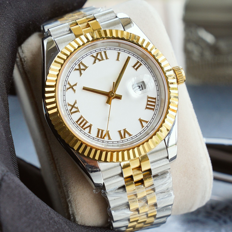 

Classic Mens Watch 41MM Automatic Mechanical Watches Fashion Wristwatches Men Wristwatch Gift Calendar Design Stainless Steel Case Montre De Luxe High Quality Top, Customize