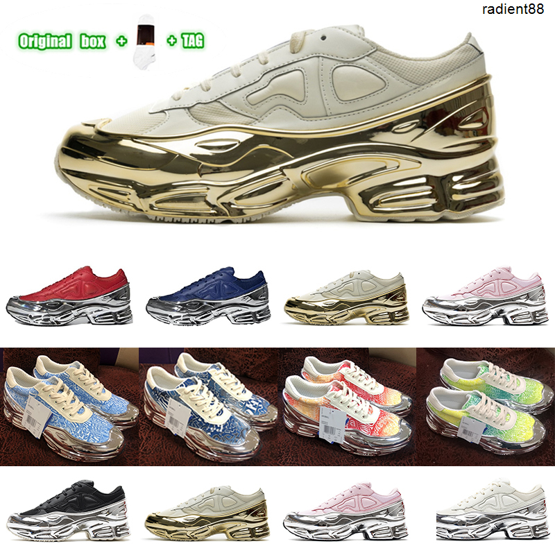 

[Original box+socks+TAG]Preferential 2021 Casual Shoes Fashion originals Raf Simons Ozweego III Sports Men Women Clunky Metallic Silver, Customize