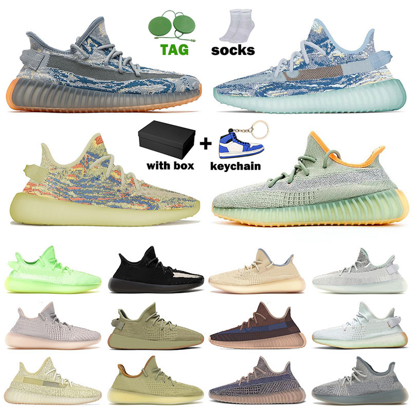 

With Box kanye west 350s boosts v2 men running shoes top quality MX Oat Moon Ice Blue Desert Sage Green Glow in dark designer Sport Sneaker