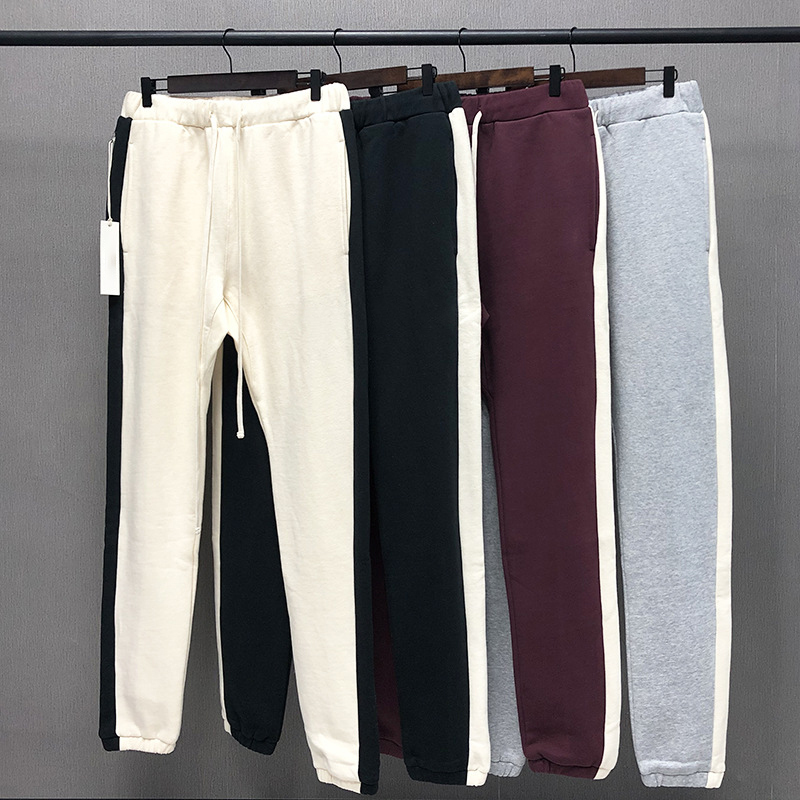 

mens sweatpants Jogger hip hop style Reflective pants Casual letter couple trousers 4 color, Black