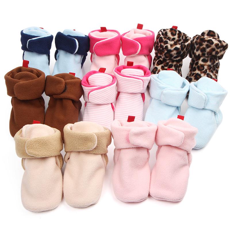 

First Walkers 2021 In Winter Infant Keep Warm Boots Flannel Crib Shoes Baby Prewalker
