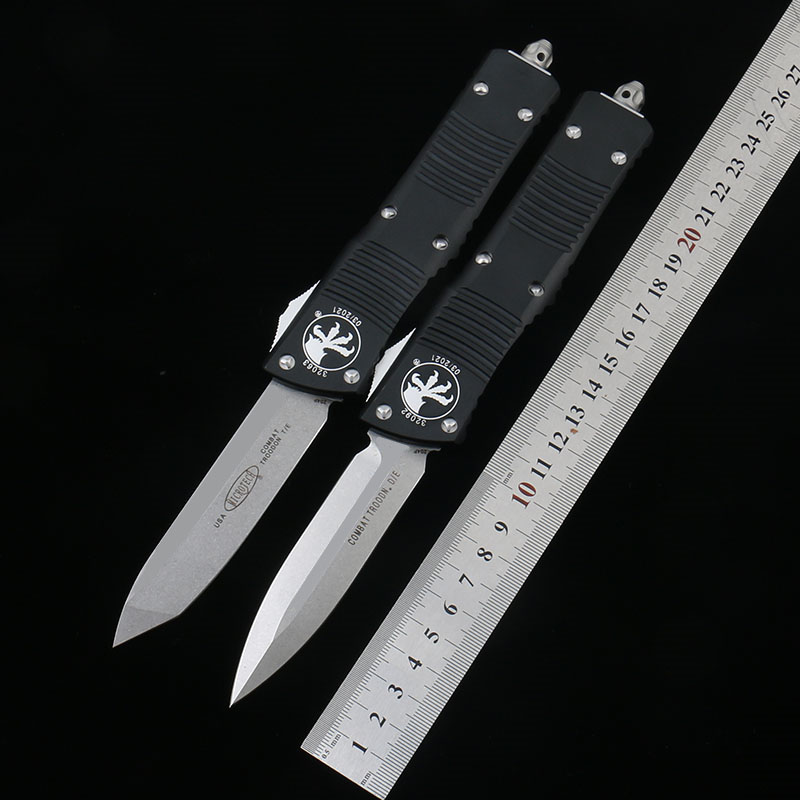 

Microtech COMBAT TROODN automatic knife D2 blade T6-6061 aluminum alloy handle Combat tactical knife Outdoor camping to survive knives EDC tool