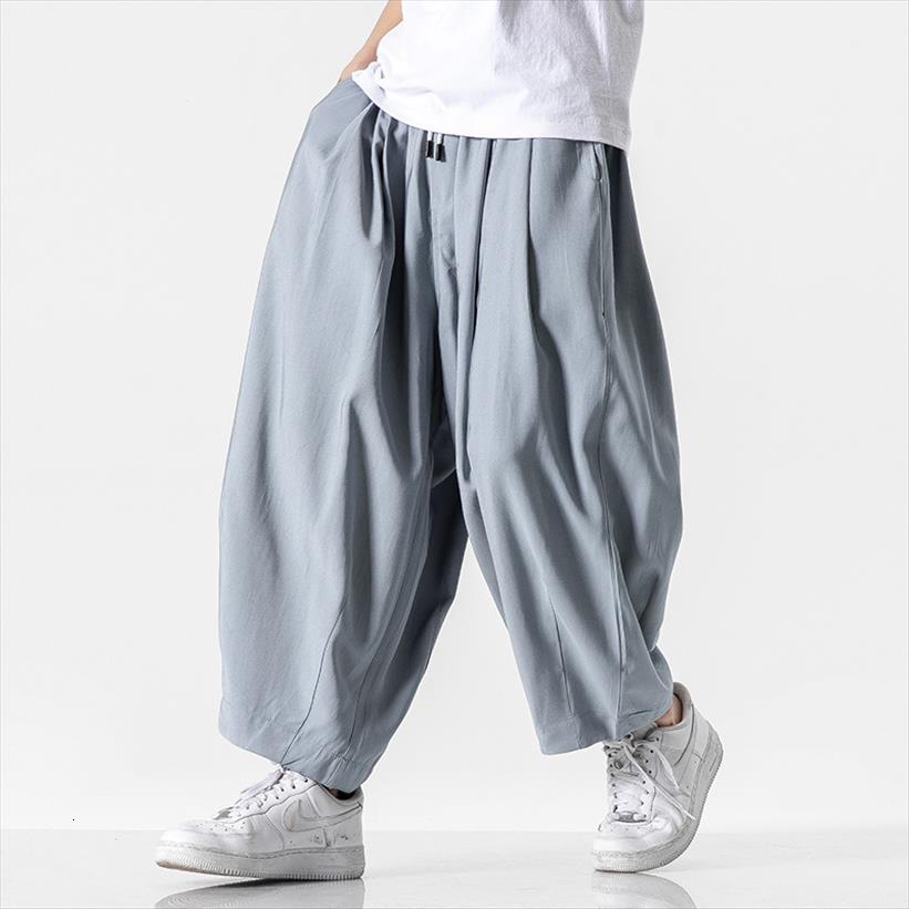 

plus size 5xl fashion solid women pants color elastic waist casual wide leg man streetwear wild loose hip hop harem, Black