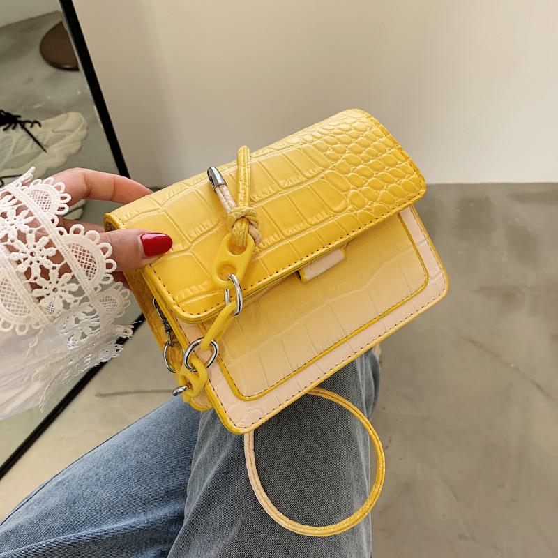 

Cross Body Original Brand 2021 Fashion Square Bag Shoulder Texture Messenger, Green