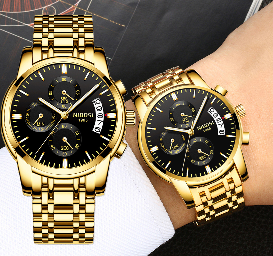 

Luxury Mens Watches Top Brand Sport Quartz Wristwatches for Men Waterproof Chronograph Business Watch Relogio Masculino, 2353-1
