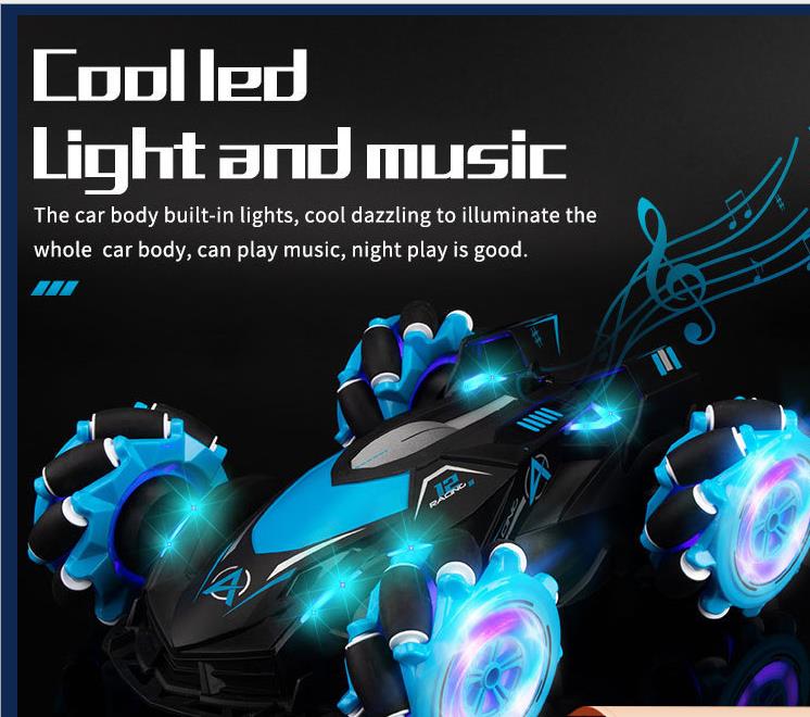 

Kid gift gesture induction four-wheel drive stunt car sprayable drift electric remote control cars With music boy children's toy