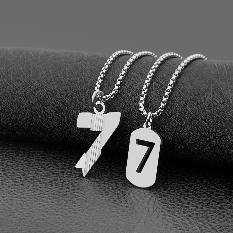 

Pendant Necklaces Dainty Tiny Number 2 7 Soccer Football Baseball Birthday Lucky Cristiano Ronaldo Charm Necklace 50cm