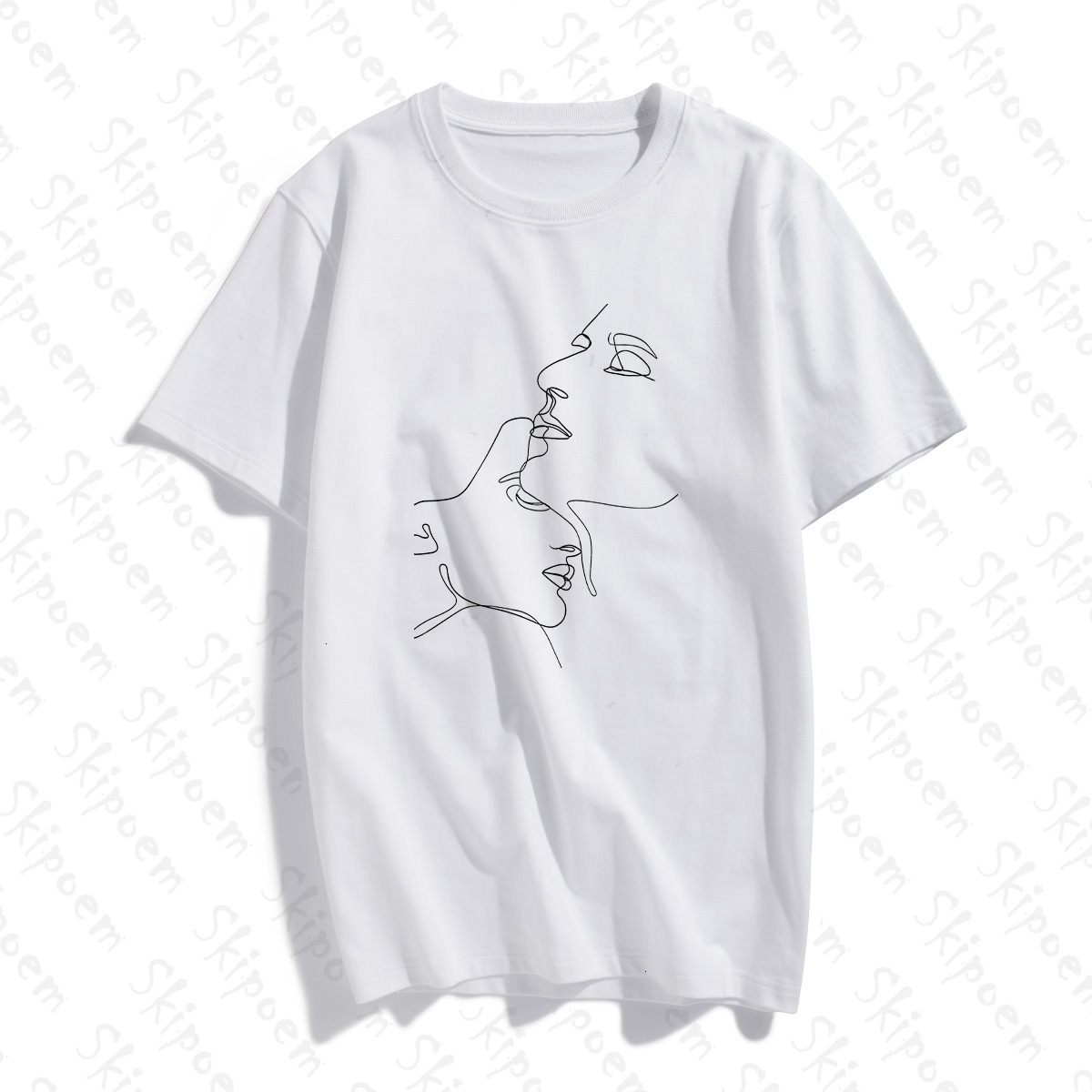 

Love Sexy Girl Nordic Kiss Women Tshirt Kawaii Tumblr Vintage Korean Style Cotton Short Sleeve Plus Size Tee Shirt Femme Clothes