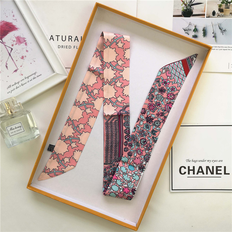 

2021 high-grade silk tie bag silk scarf tie bag handle silk scarf fashion tie handbag ribbon