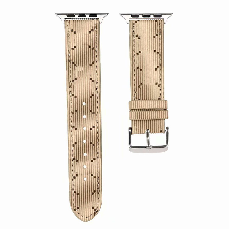 

Designer Straps Apple Watch Strap Band Double Letter Leather 44/42/40/38 MM Suitable For Apple Watch 6 Se 5 4 3 2 1 10color G21120104XS