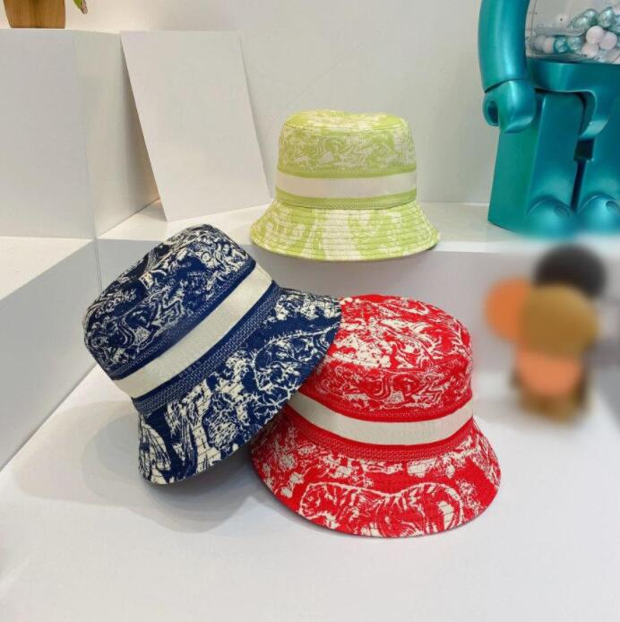 

Fashion Bucket Hat for Man Woman Street Cap Fitted Hats 20 Color with Letters High Quality, Blue;gray