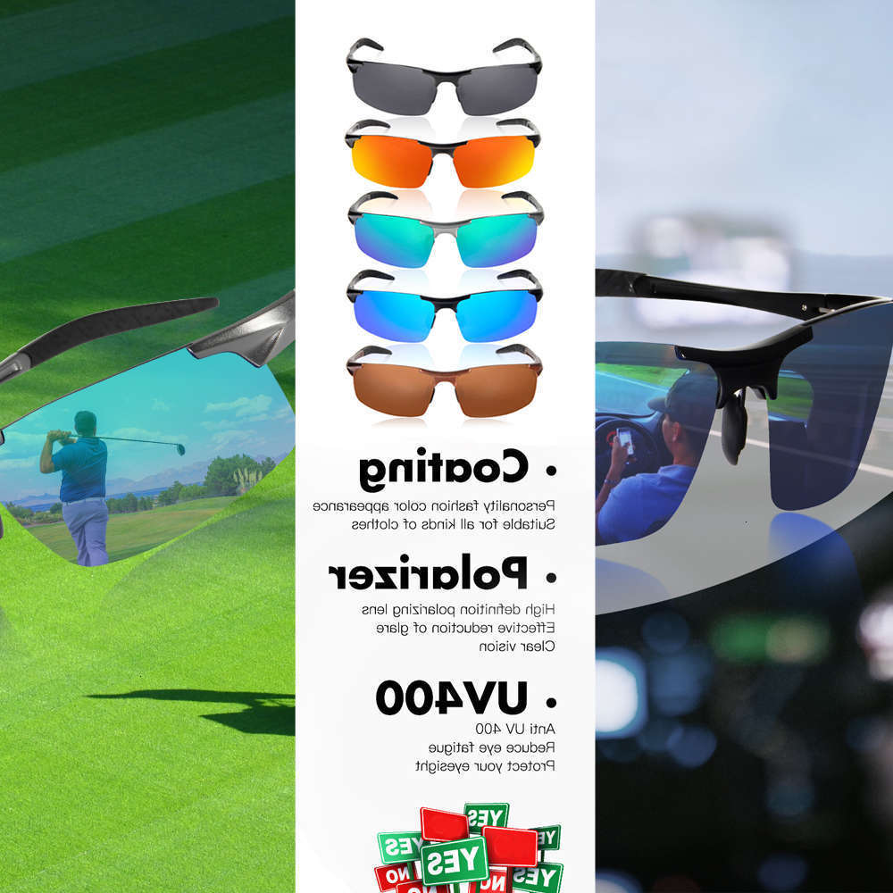 

sunglasses Fashionable sun frames Al-Mg QUESHARK Men's Men Fishing Polarized Sunglasses for Metal Frame Ultra Light Driving Hiking Golf, Black
