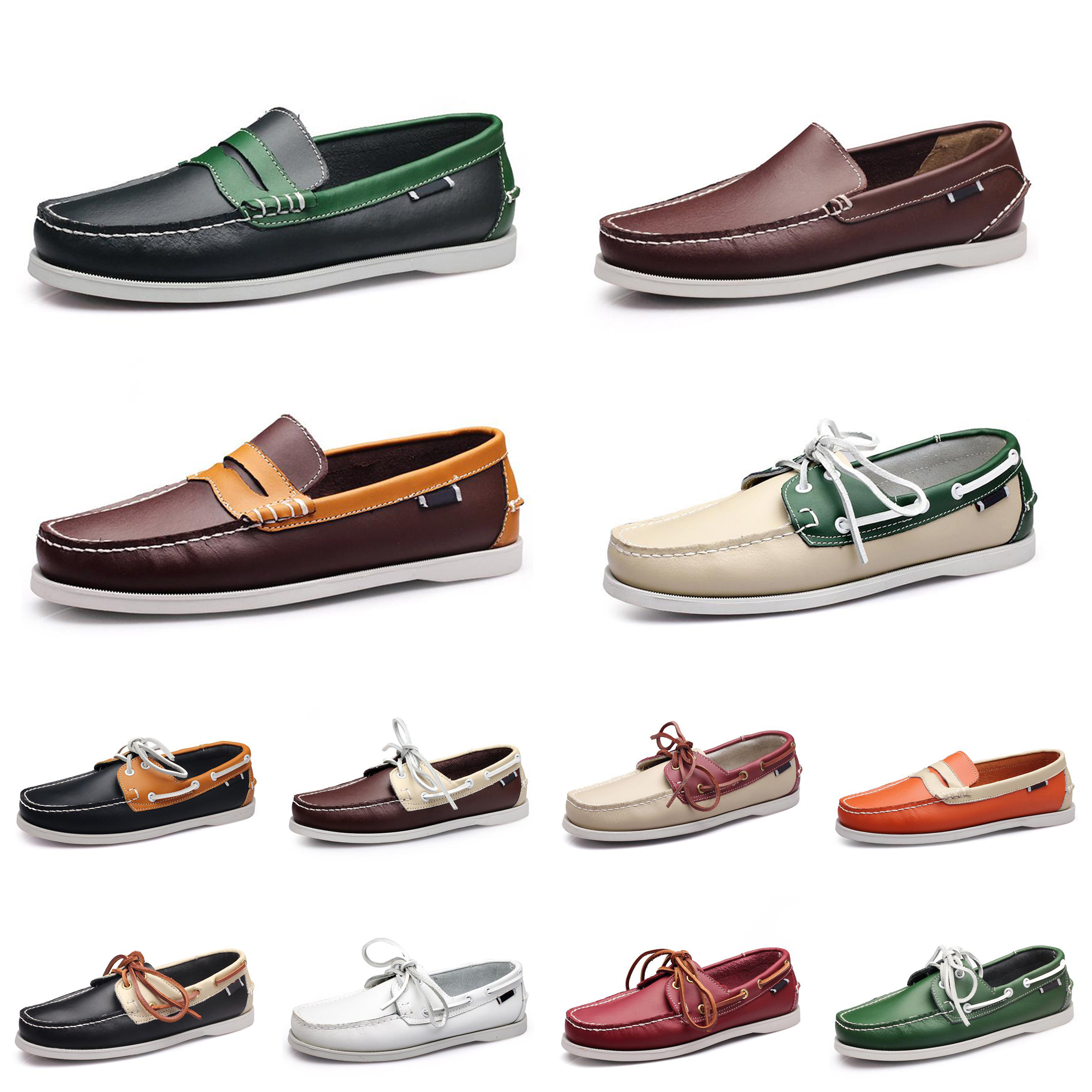 

men casual shoes loafers leather outdoor sneakers bottom low cut mens classic triple white gr, #7