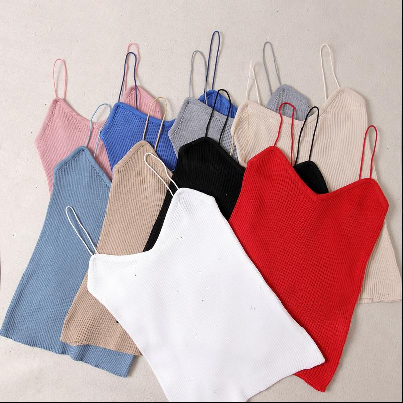 

v neck cottons womens tank crop spaghatti causal sleveless solid camis summer, White