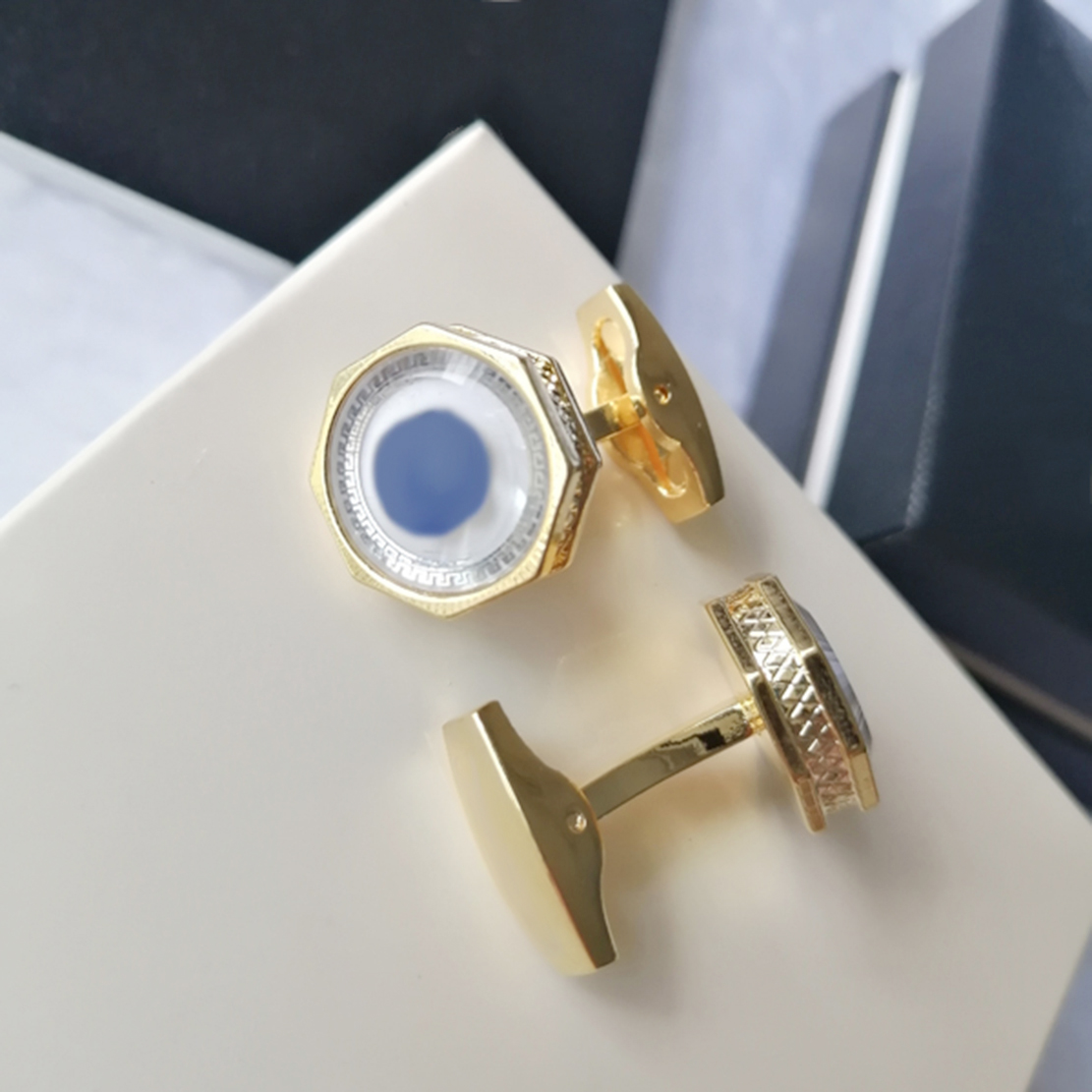 

Luxury Designer Shirt Cuff Links Classic Jewelry copper Cufflinks 4 colors L-M33
