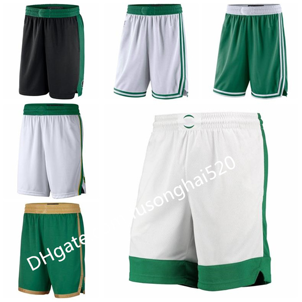 

2021 mens Boston Celtics Men 2020/21 City Swingman Pants Edition Performance White Green Basketball Shorts Fast delivery, Black