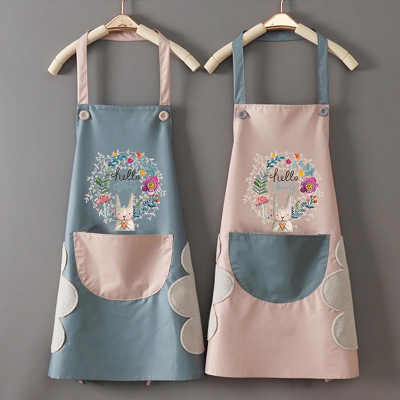 

Kitchen Apron With Pocket Fashion Men Women Home Chef Waterproof Oil-Proof Protection Unisex Cooking Suoolies Aprons